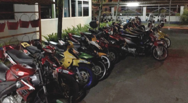 Addicts held, motorcycles seized in Labuan op