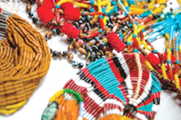 Bidayuh man's multi-coloured  beadworks much sought-after