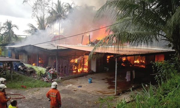 Family of nine escapes fire