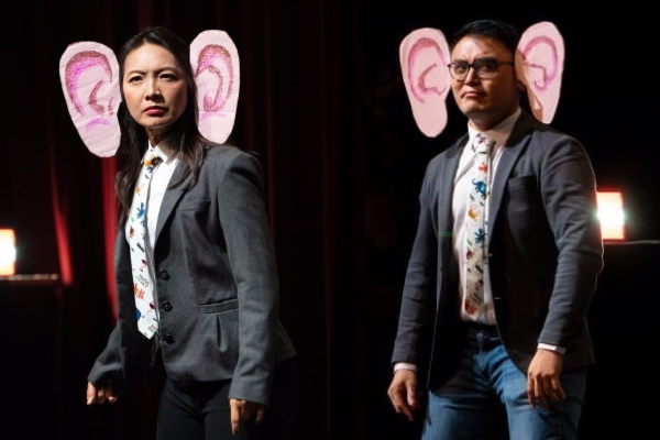 Movement 8: Poh Tun Min in Characters with Long Ears (left). Brian Hiew in Characters with Long Ears. 