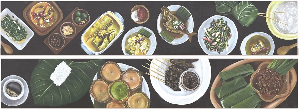 A traditional Bornean meal shared among family members serves as a reminder that everyday moments can preserve cultural identity.