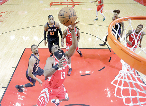 Harden powers Rockets to  victory over the Suns