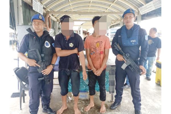 Marine cops nab seven in Labuan