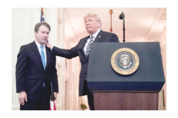 Trump defends Supreme Court justice Kavanaugh