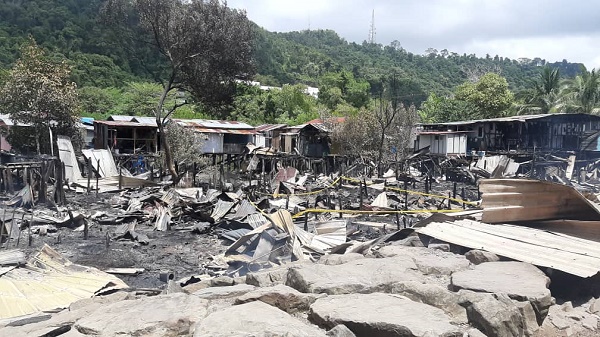 Tiga sekeluarga rentung kebakaran kampung setinggan di Sandakan