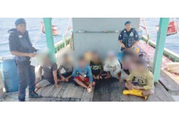 Seven foreign fishermen held