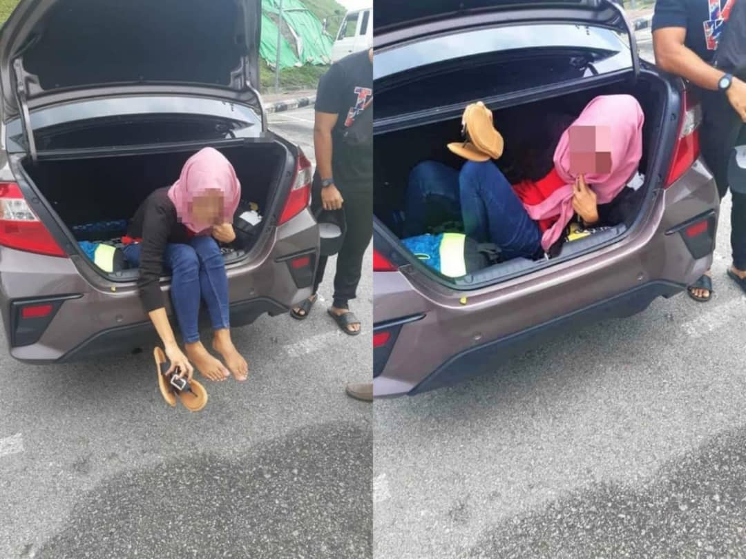 Woman found hiding in car boot to cross state