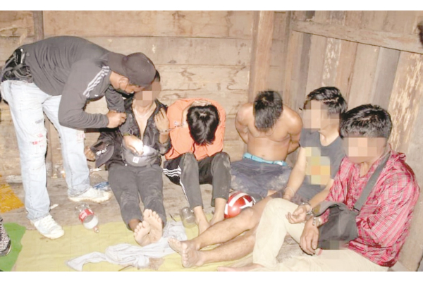 Nabbed – seven suspected addicts having drug party