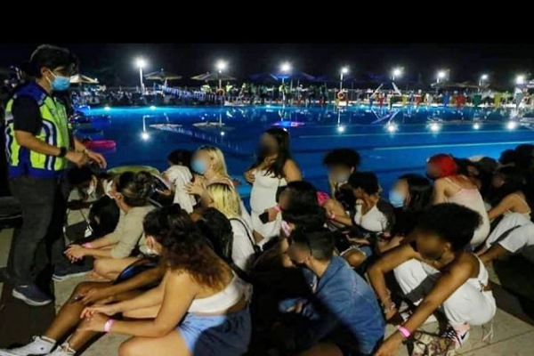 Cops throw cold water on wild pool party goers in KL 