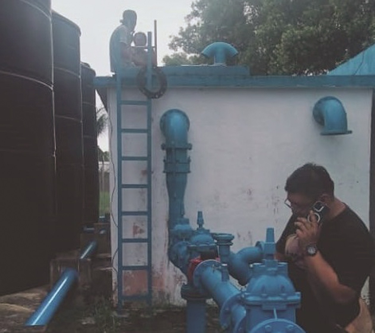 Bukit Padang pump- house water overflow 