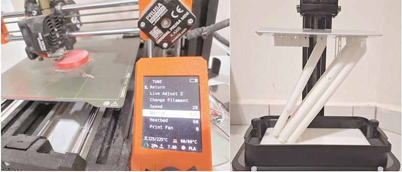 Common 3D printers based on FDM and SLA.