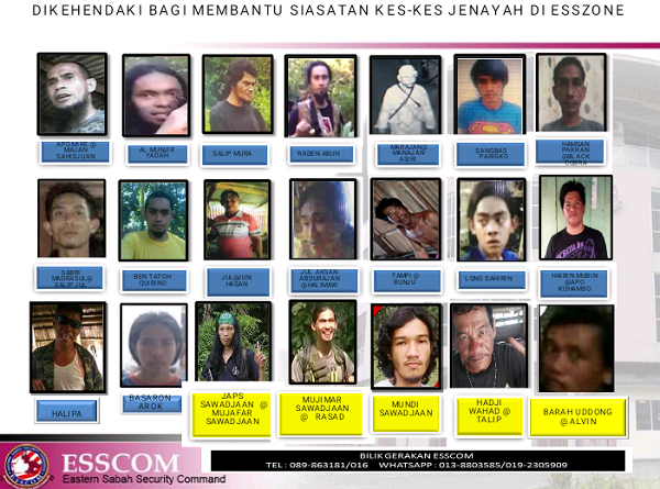 Esscom issues new wanted list, notorious Abu Sayyaf bombmaker among new faces 
