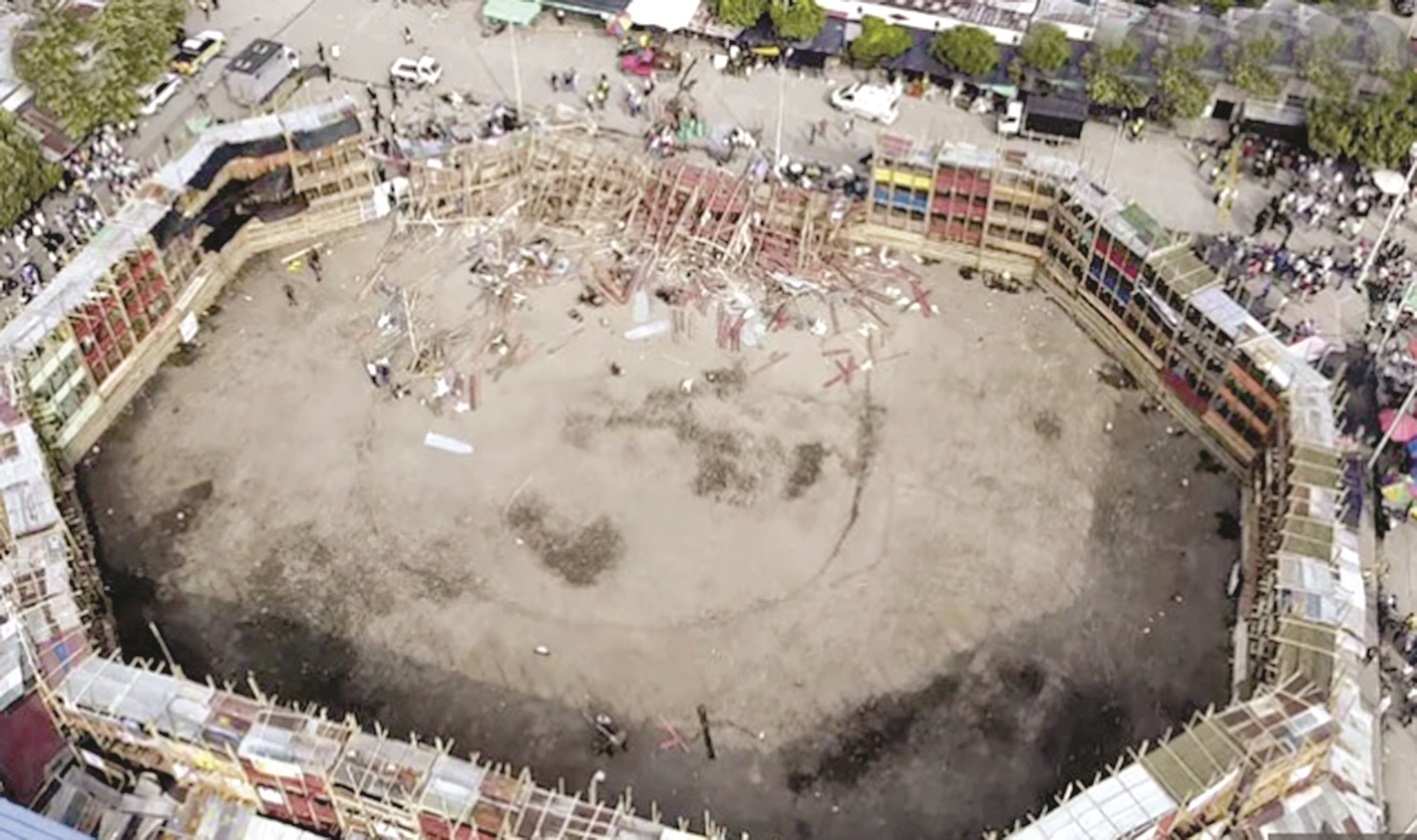 Four dead in Colombia bullring stand collapse