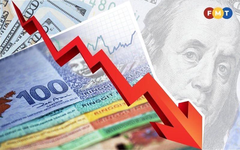 Ringgit reverses positive trend against the greenback