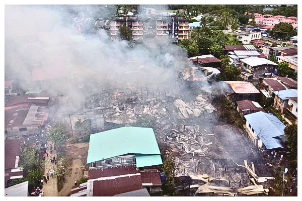 12 rumah musnah dalam kebakaran di Tawau 