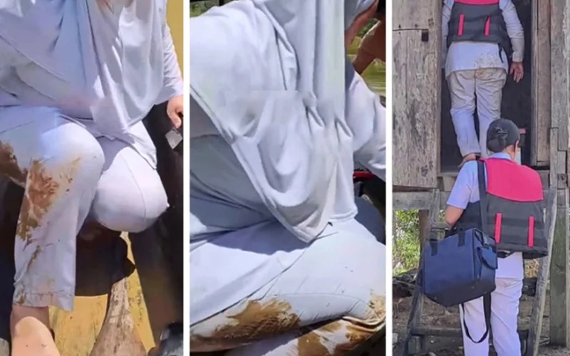 Video of dedicated Pitas nurse in muddied uniform touches hearts