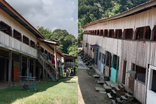 A longhouse in Sabah’s interior