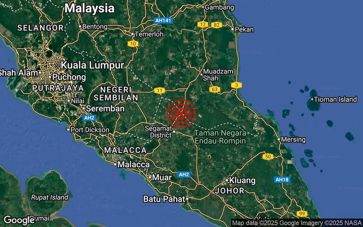 Segamat struck by another mild tremor this morning 