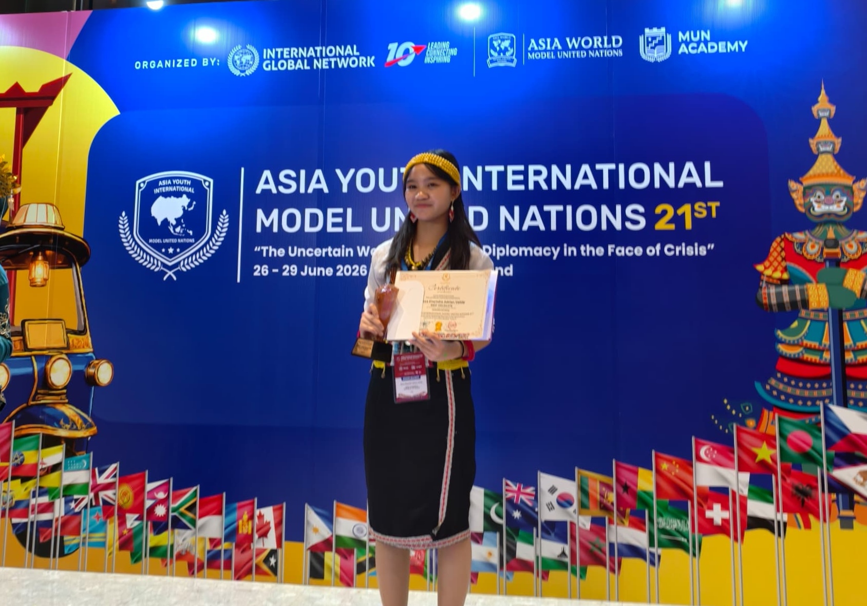 Sabah student named Best Delegate at Ayimun Thailand