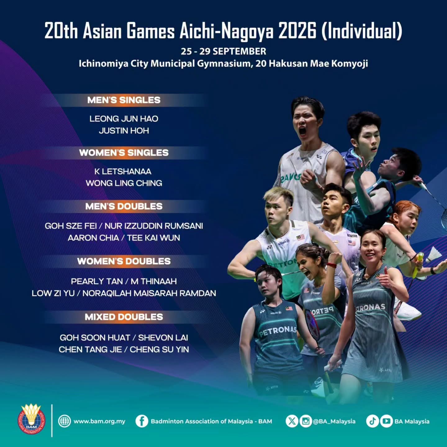 Zii Jia, Wooi Yik left out of Asian Games squad
