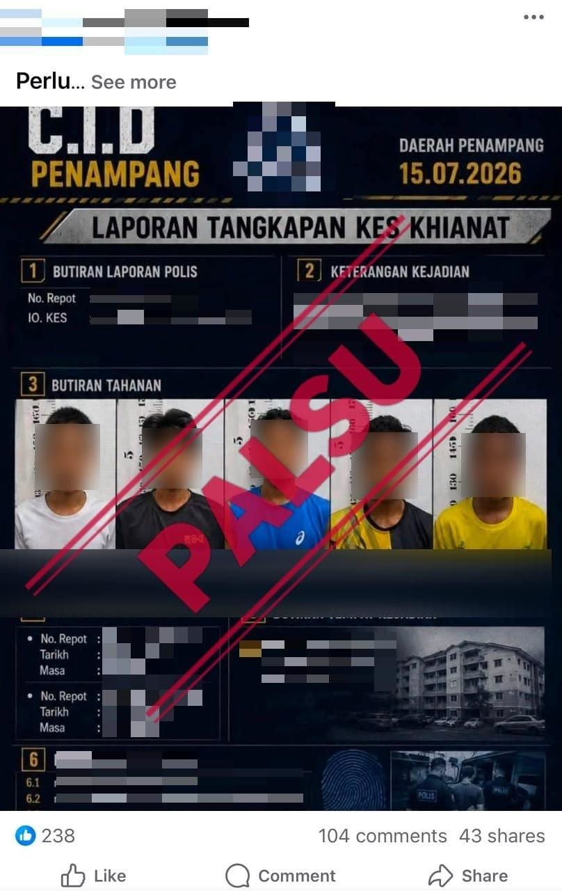 Polis nafi infografik tular kes khianat