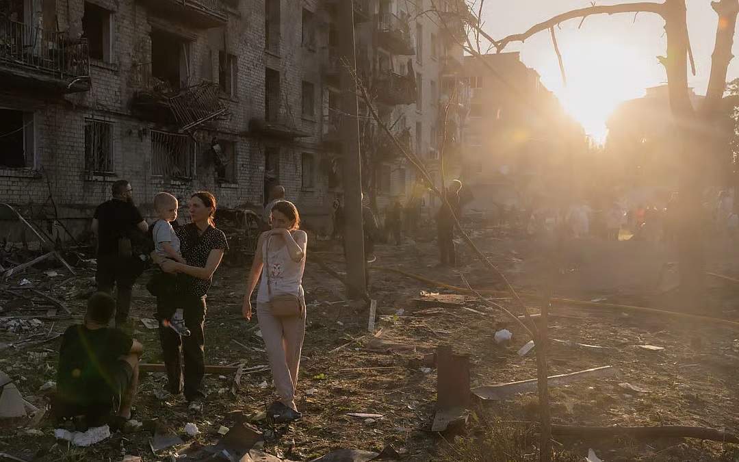 Russian airstrikes kill 10, injure more than 50 in Ukraine’s Kyiv